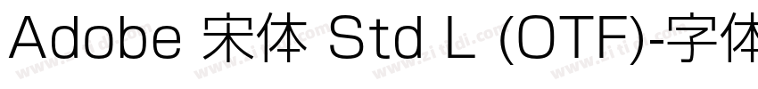 Adobe 宋体 Std L (OTF)字体转换